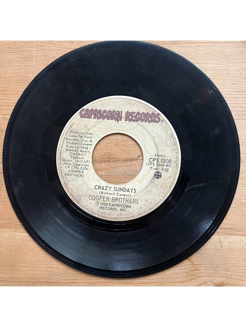 Cooper Brothers - Crazy Sundays/The Dream Never Dies 45rpm VG+ R14